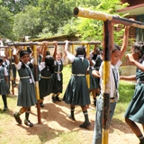 students playing